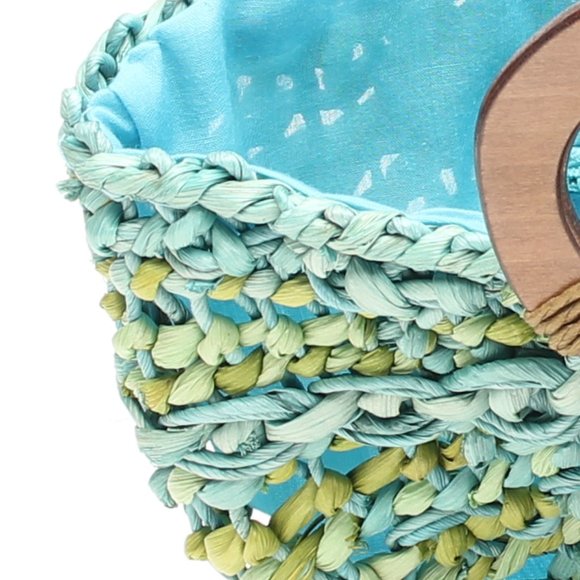 Ahava Green and Blue Bohemian Vacation Beach Tote Coastal Grandma - Picture 7 of 12